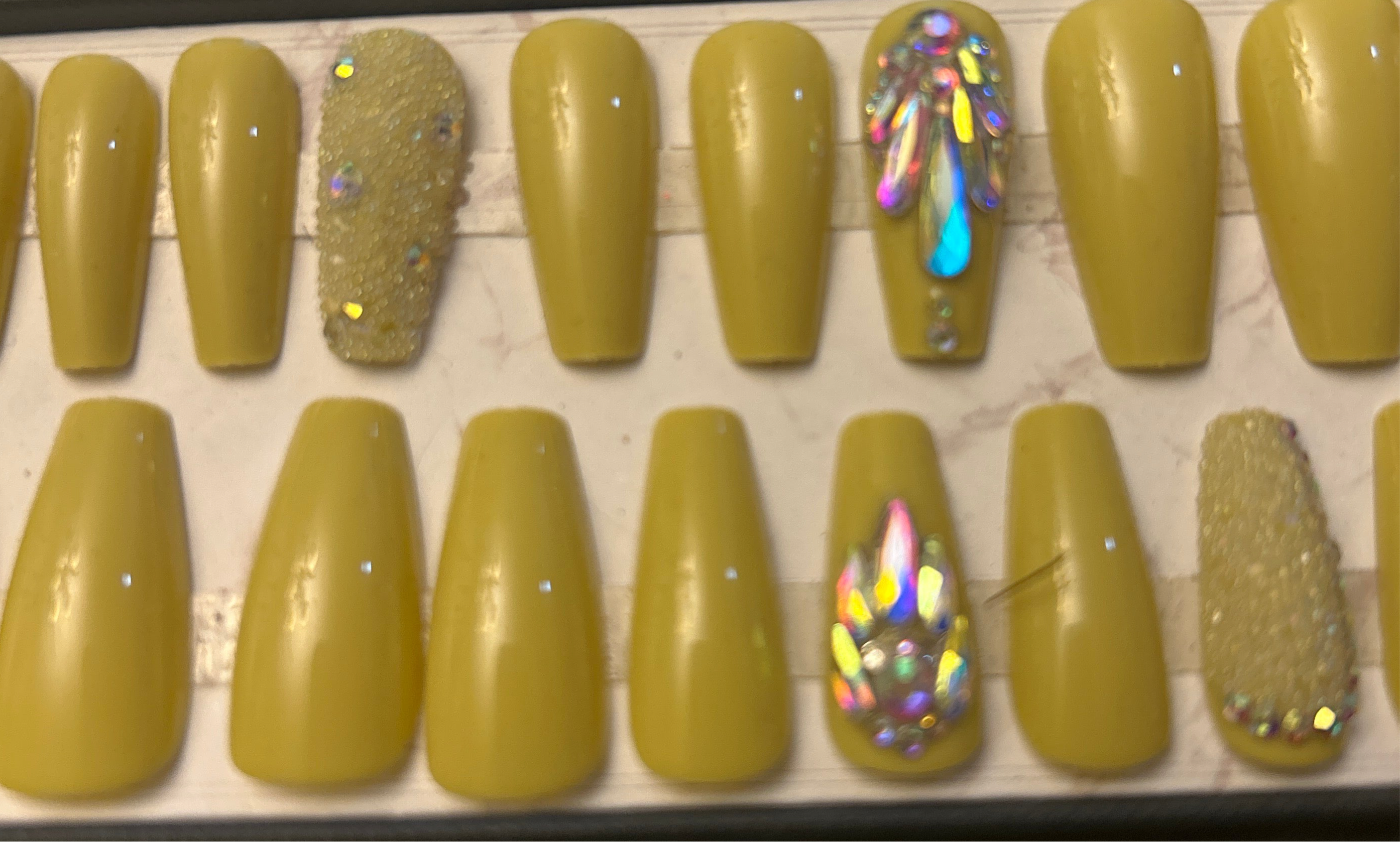Lemon  Custard Nails