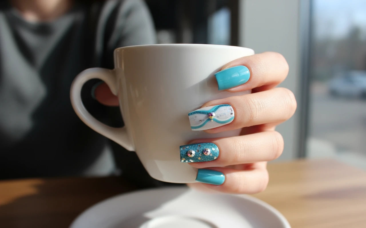 Turquoise Treasure nails