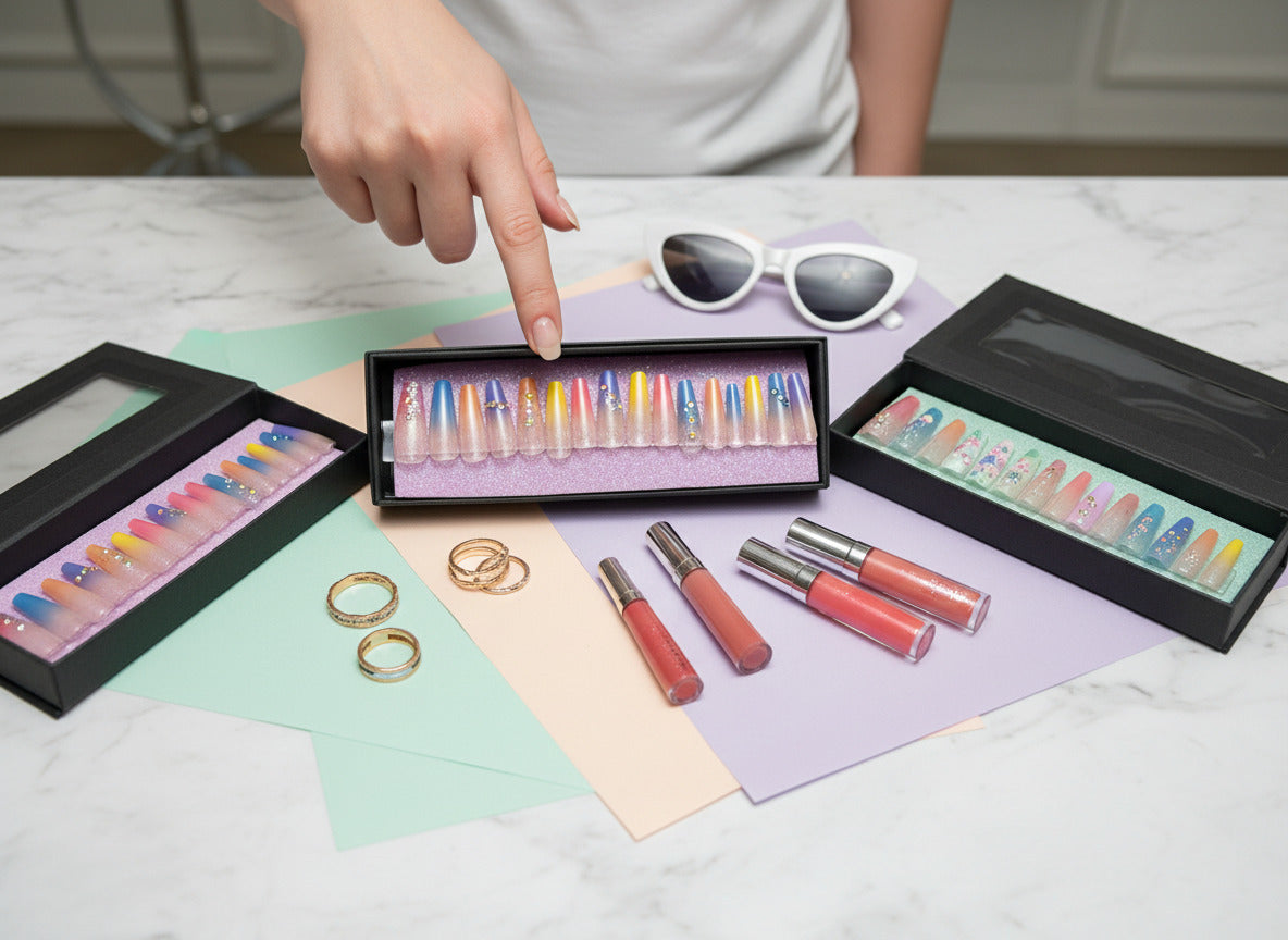 Color Pop Bling Nails