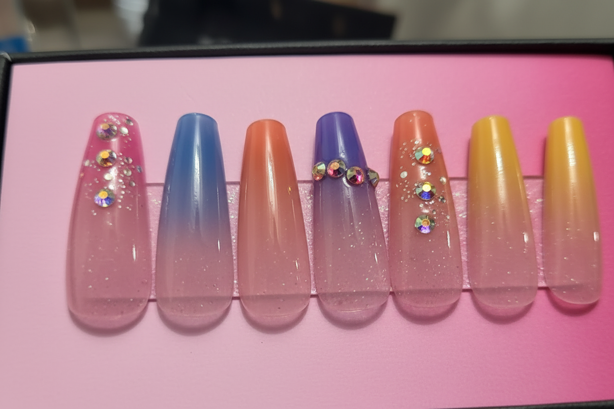 Color Pop Bling Nails