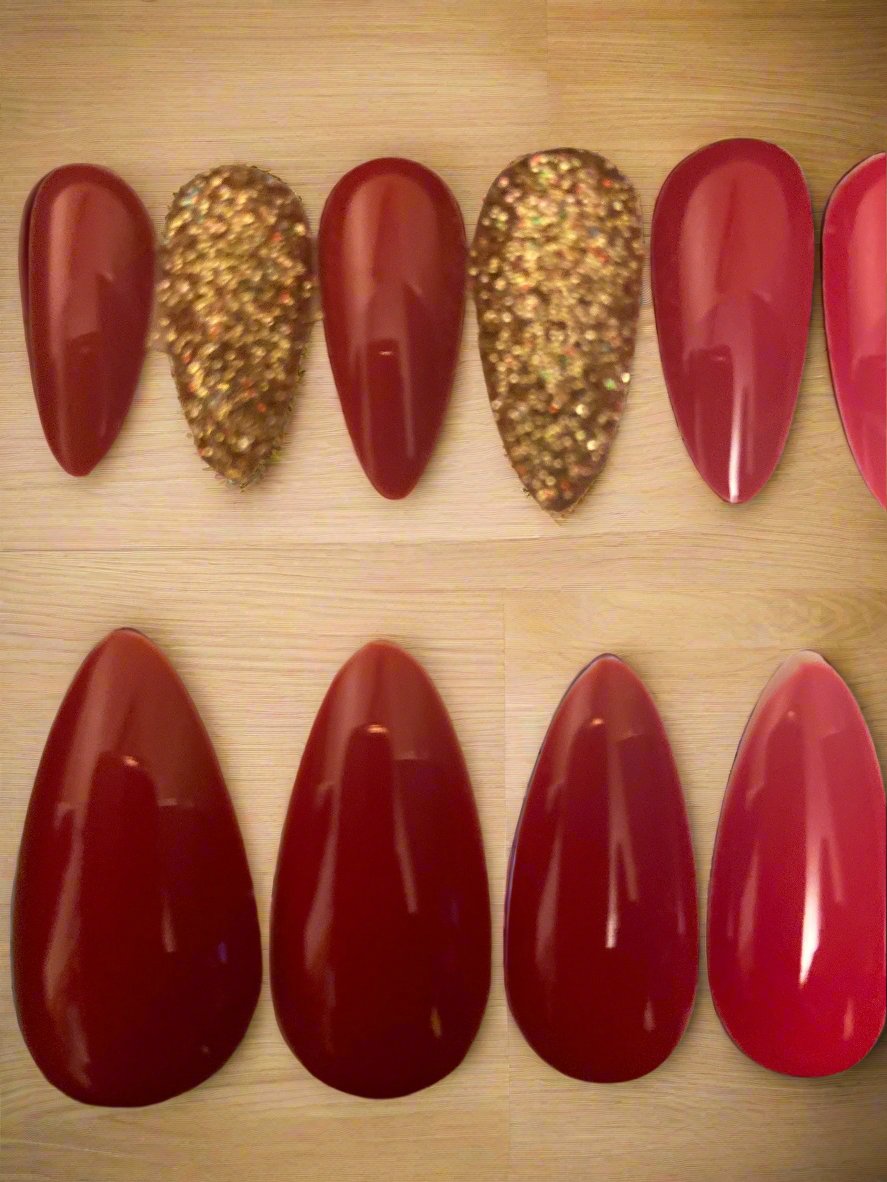 Red and ✨ Gold Oval