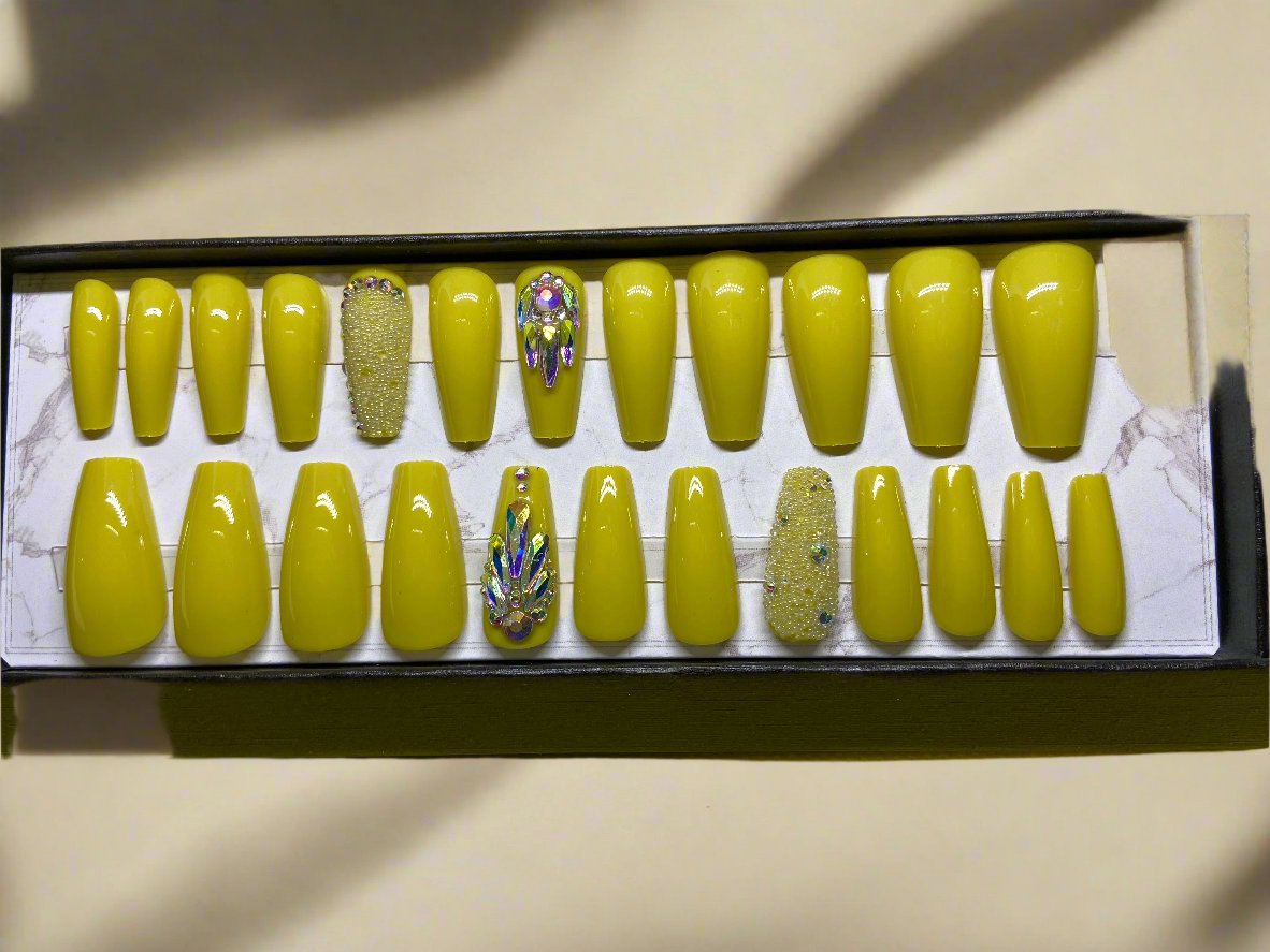 Lemon  Custard Nails